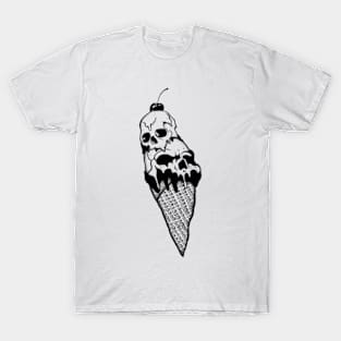 Skull Ice Cream Cone T-Shirt